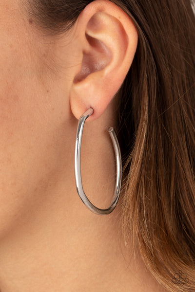 Paparazzi Rough It Up - Silver Earrings