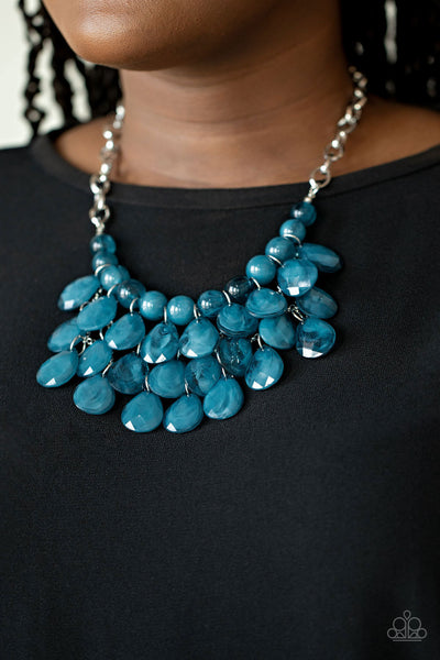 Paparazzi Sorry to Burst Your Bubble Blue Necklace