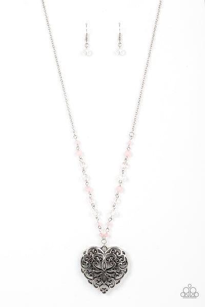 Paparazzi Doting Devotion - Pink Necklace