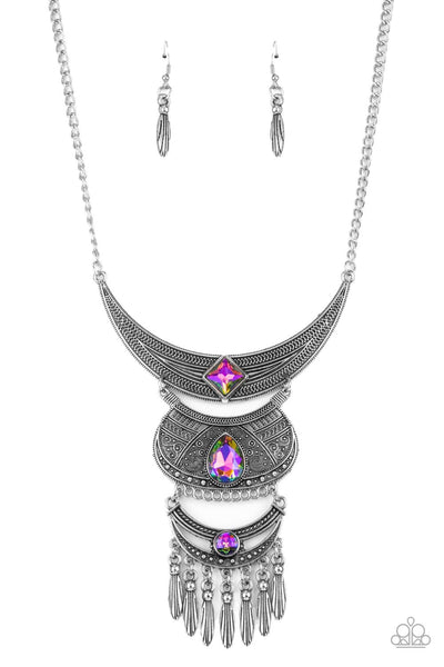 Paparazzi Lunar Enchantment Multi Iridescent UV Shimmer Necklace
