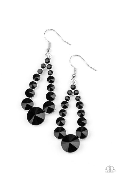 Paparazzi Here GLOWS Nothing! - Black Earrings