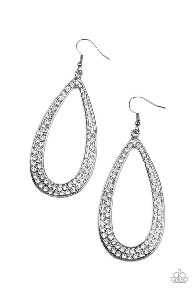 Paparazzi Diamond Distraction - Black Earrings