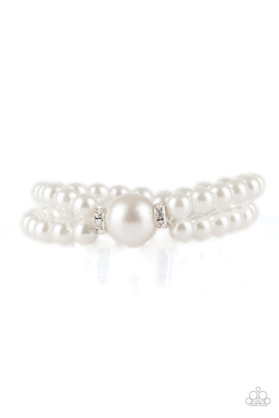 Paparazzi Romantic Redux White Bracelet