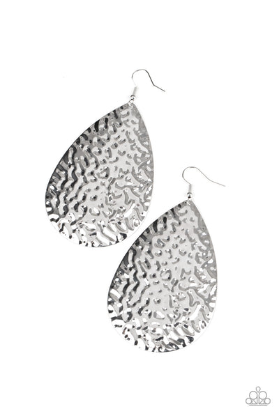 Paparazzi Metallic Mirrors - Silver Earrings