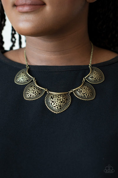 Paparazzi Garden Pixie - Brass Necklace