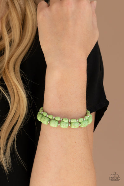 Paparazzi Colorfully Country - Green  Bracelet