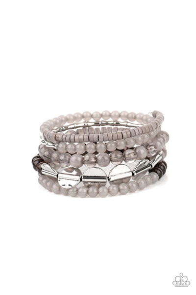 Paparazzi Free-Spirited Spiral Silver Bracelet