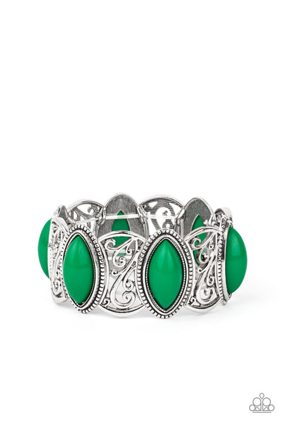 Paparazzi POP, Skip, and a Jump - Green Bracelet