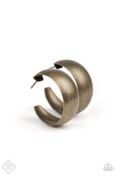 Paparazzi Calling all the shots Brass Fashion Fix Earrings