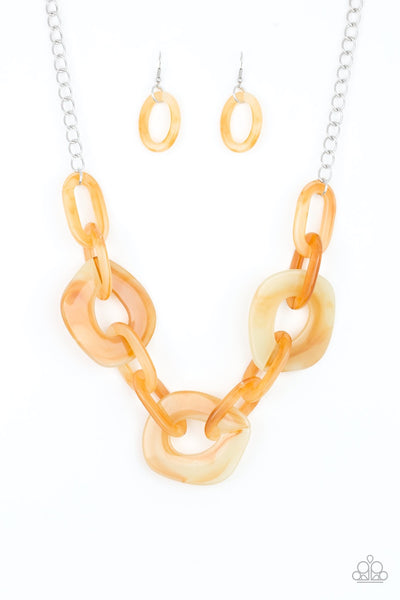 Paparazzi Courageously Chromatic - Yellow Necklace