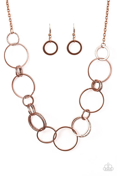 Paparazzi Follow The RINGLEADER - Copper necklace