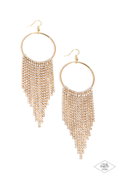 Paparazzi Paparazzi Streamlined Shimmer - Gold Earrings