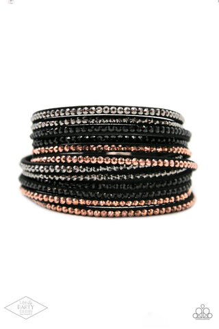 Paparazzi Do The Hustle Snap Wrap Black Bracelet