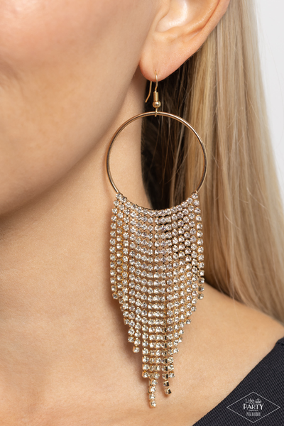 Paparazzi Paparazzi Streamlined Shimmer - Gold Earrings