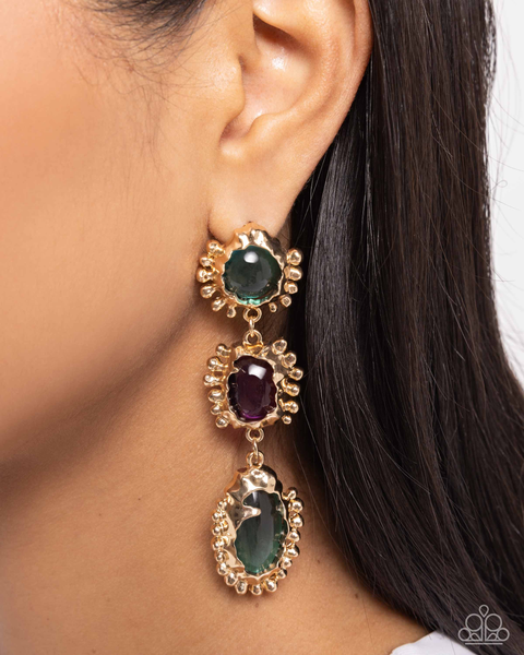 COMING SOON Paparazzi Emotional Elegance - Green Earrings