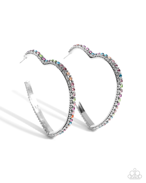 Paparazzi Halftime Hearts - Multi Heart Earrings