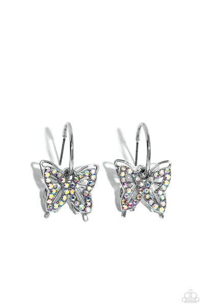 Paparazzi Lyrical Layers - Multi Butterfly Earrings