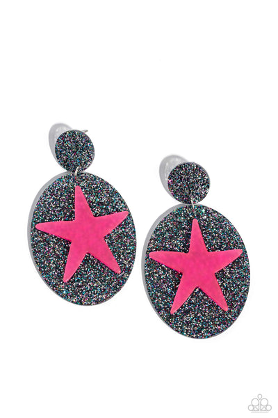 Paparazzi Galaxy Getaway - Pink Earrings