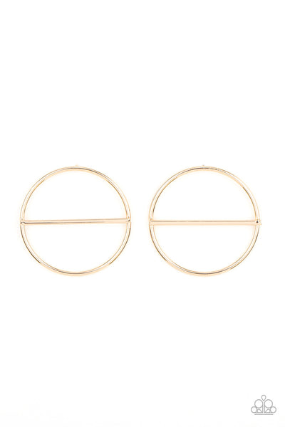 Paparazzi Dynamic Diameter - Gold Earrings