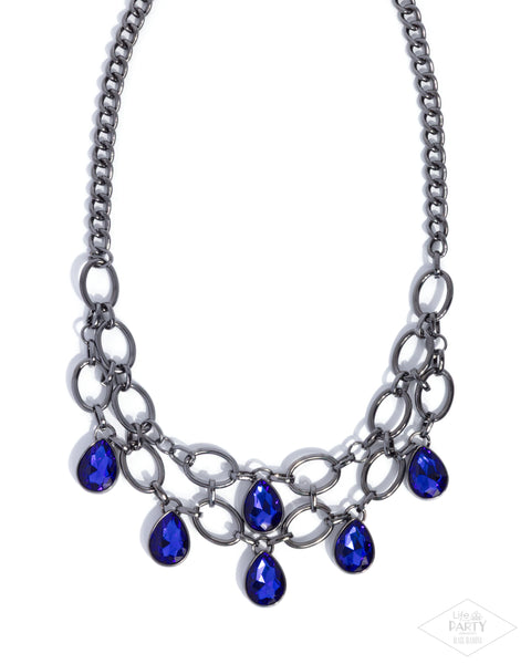 Paparazzi Show-Stopping Shimmer - Blue Necklace