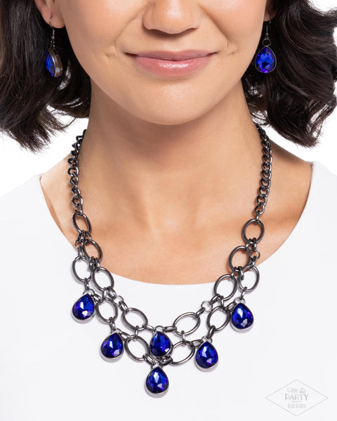 Paparazzi Show-Stopping Shimmer - Blue Necklace