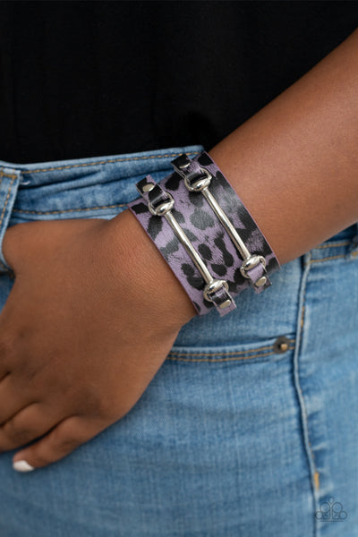 Paparazzi Safari Scene - Purple Snap Bracelet