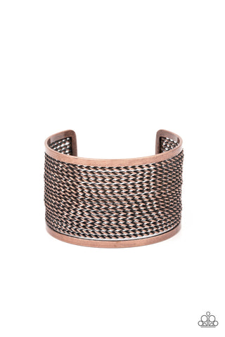 Paparazzi Stacked Sensation - Copper Cuff Bracelet