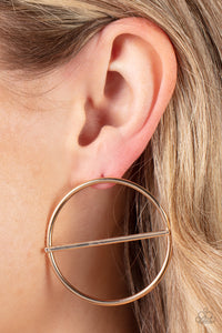 Paparazzi Dynamic Diameter - Gold Earrings