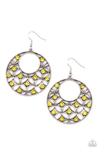 Paparazzi Garden Garnish - Yellow Earrings