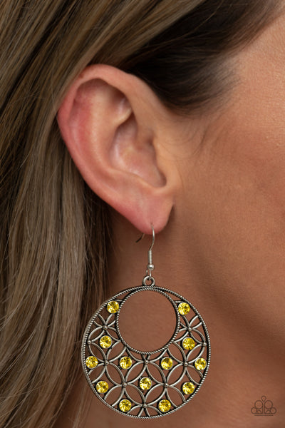 Paparazzi Garden Garnish - Yellow Earrings