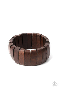 Paparazzi Raise The BARBADOS - Brown Wooden Bracelet