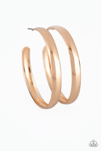 Paparazzi A Double Feature - Gold Hoop Earrings