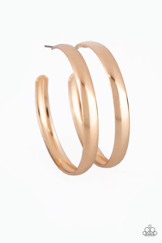 Paparazzi A Double Feature - Gold Hoop Earrings