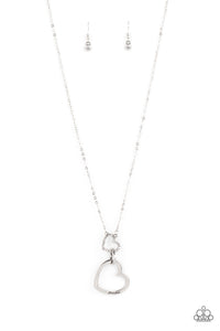 Paparazzi Grandma Glow - White Heart Necklace