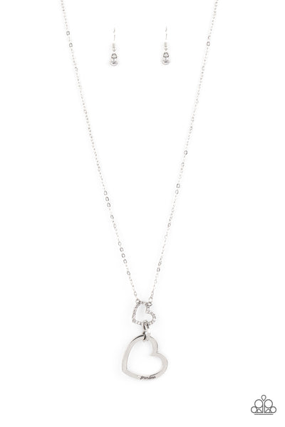 Paparazzi Grandma Glow - White Heart Necklace