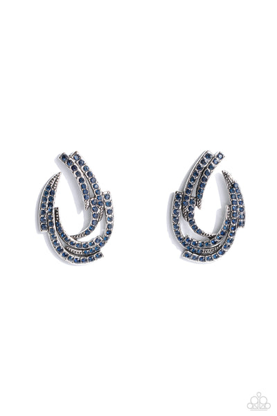 Paparazzi Cosmic Chaos - Blue Earrings
