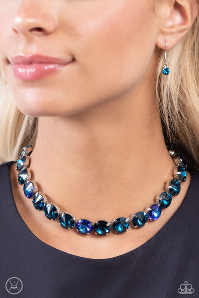 Paparazzi Alluring A-Lister - Blue Choker Necklace