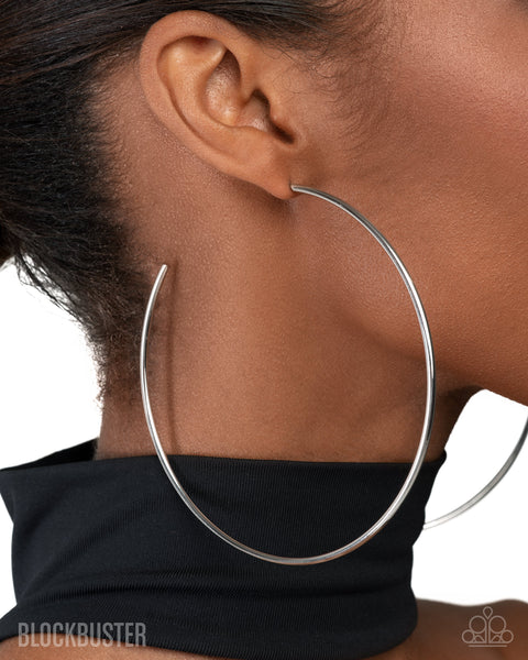 COMING SOON Paparazzi Colossal Couture - Silver Hoop Earrings