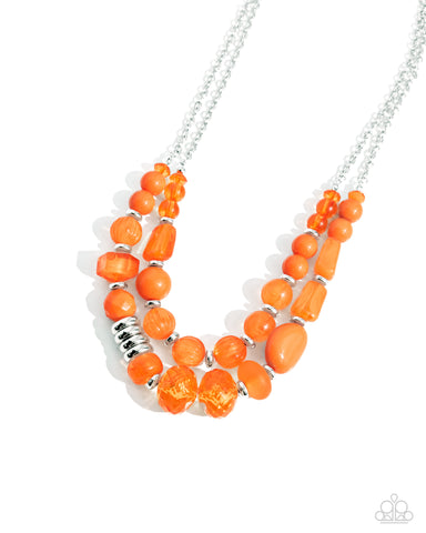 Paparazzi Pina Colada Paradise - Orange Necklace