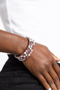 Paparazzi Iridescent Incantation Pink Coiled Bracelet