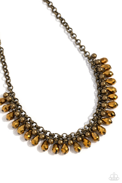 Paparazzi Metro Monarchy - Brass Necklace