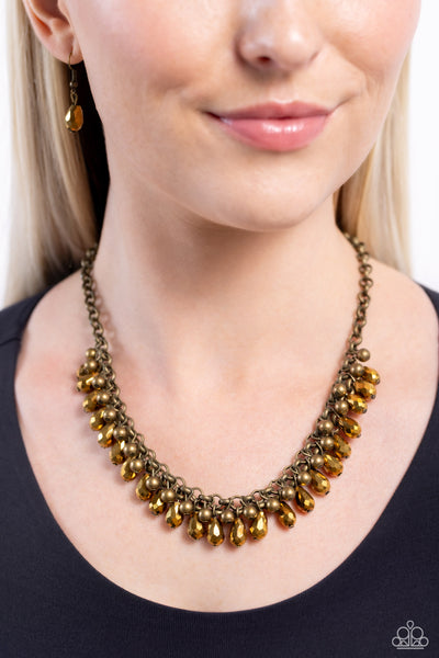 Paparazzi Metro Monarchy - Brass Necklace