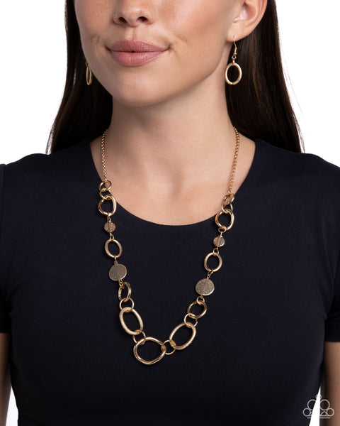 Paparazzi Industrial Intentions - Gold Necklace