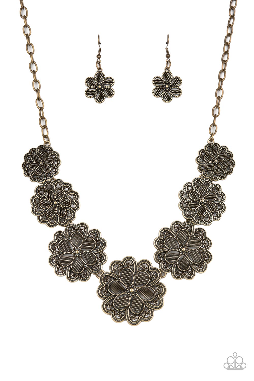 COMING SOON Paparazzi Basketful of Blossoms - Brass Necklace