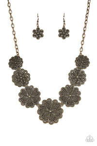 COMING SOON Paparazzi Basketful of Blossoms - Brass Necklace