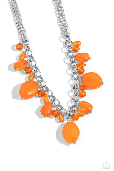 Paparazzi Venetian Vacation - Orange Necklace