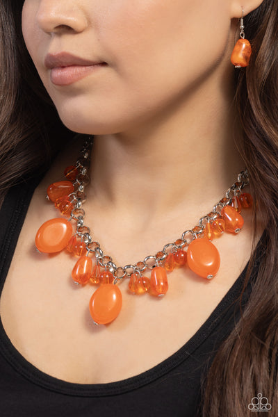 Paparazzi Venetian Vacation - Orange Necklace