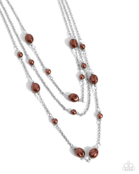 COMING SOON Paparazzi Pearlicious Pop Brown Necklace