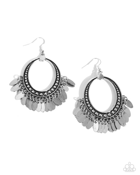 Paparazzi Homestead Hustle - Silver Earrings