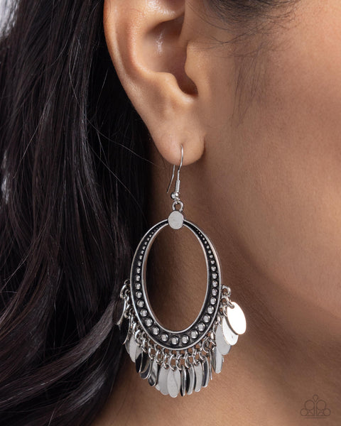 Paparazzi Homestead Hustle - Silver Earrings